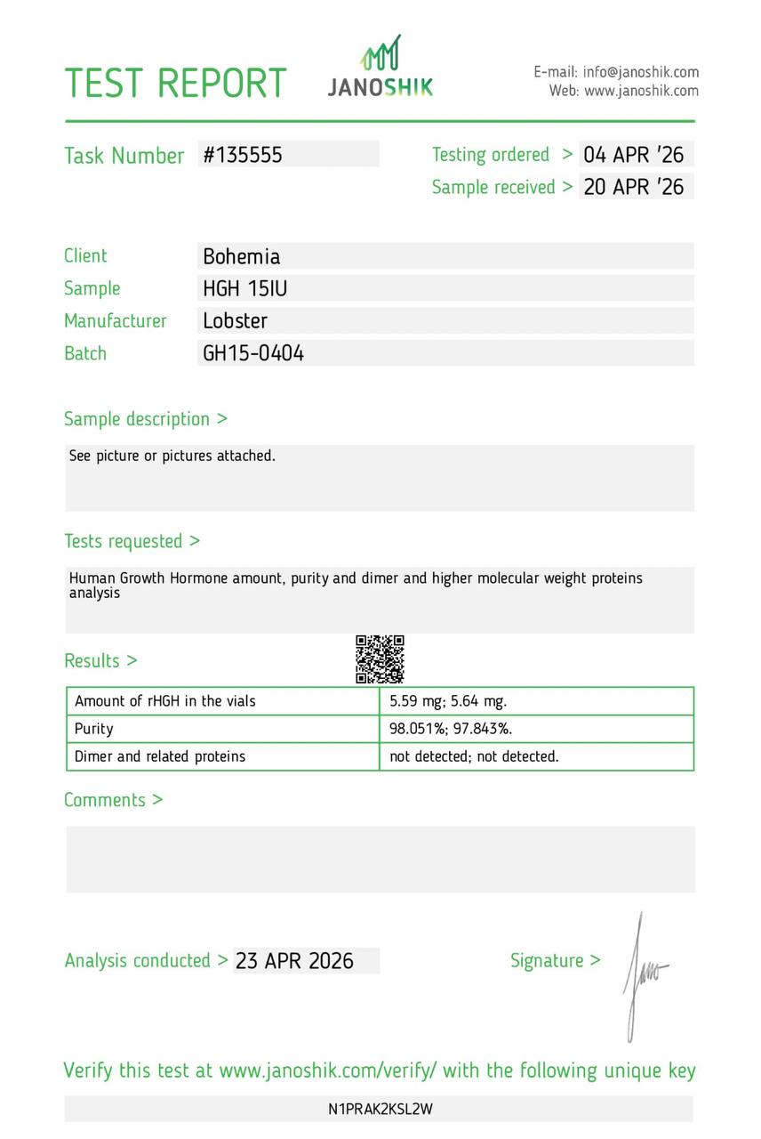 HGH 12iu CoA Page 1