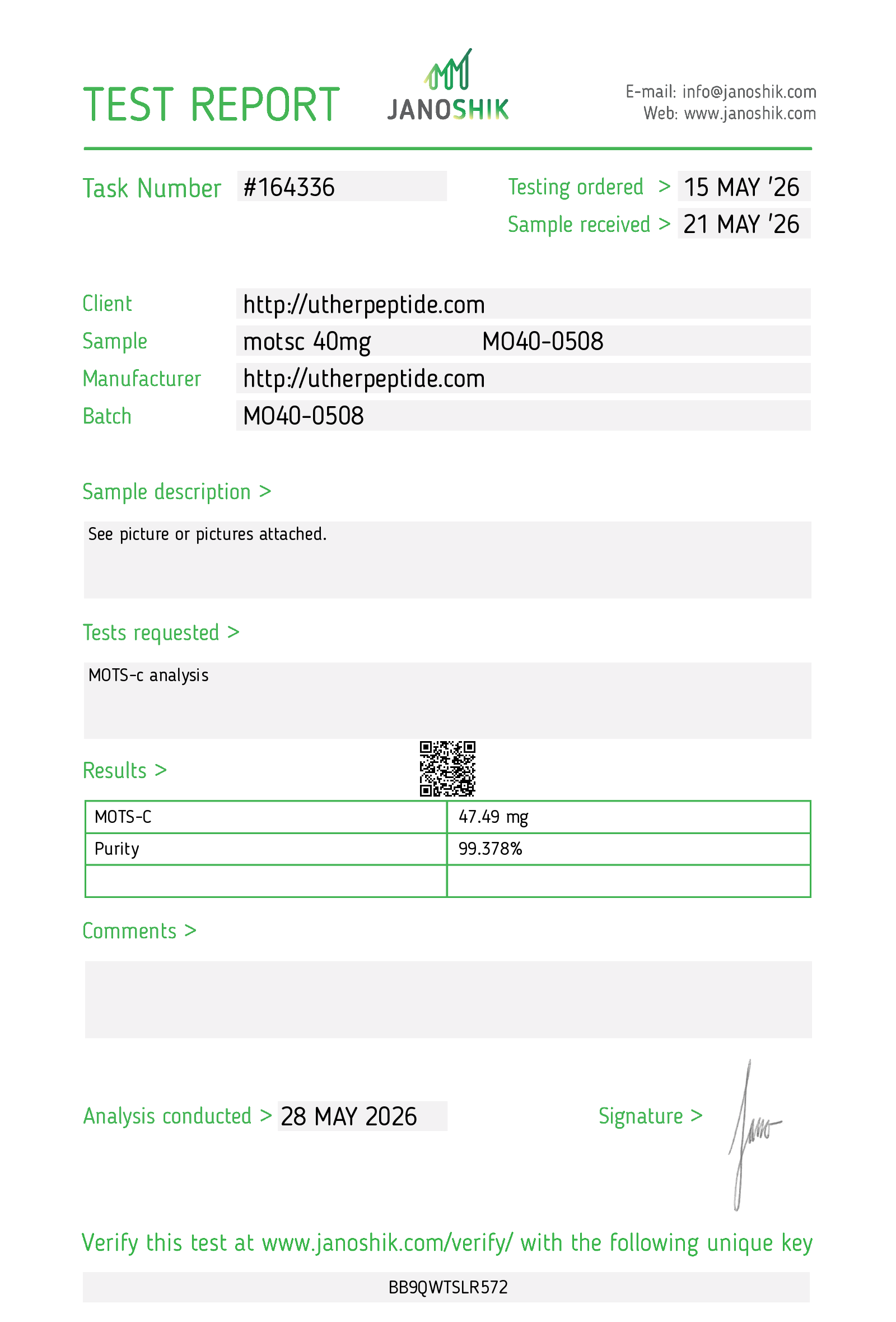 Mots-C 40mg CoA Page 1